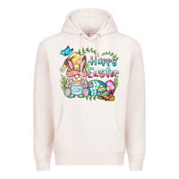 Pale Pink happy easter bunny gnome Premium Hoodie - BarkalooDesign