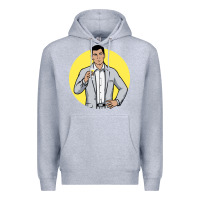 Heather Grey sterling archer Premium Hoodie - DesigneFamous