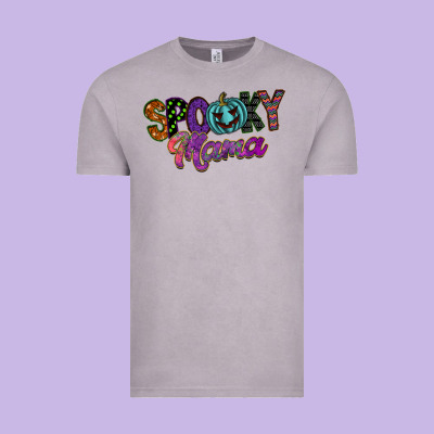 Spooky Mama Vintage Tee Designed By Sublimationcraftshop