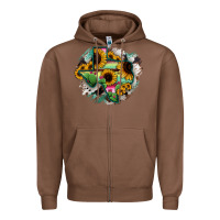 Chestnut Texas Map Sunflower Cactus Serape Zipper Hoodie - RanaPortraitStore
