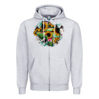 Heather Grey Texas Map Sunflower Cactus Serape Zipper Hoodie - RanaPortraitStore