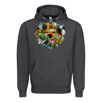 Smoke Texas Map Sunflower Cactus Serape Zipper Hoodie - RanaPortraitStore