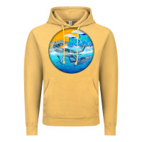 Vintage Mustard humpback whale Vintage Hoodie - BarkalooDesign