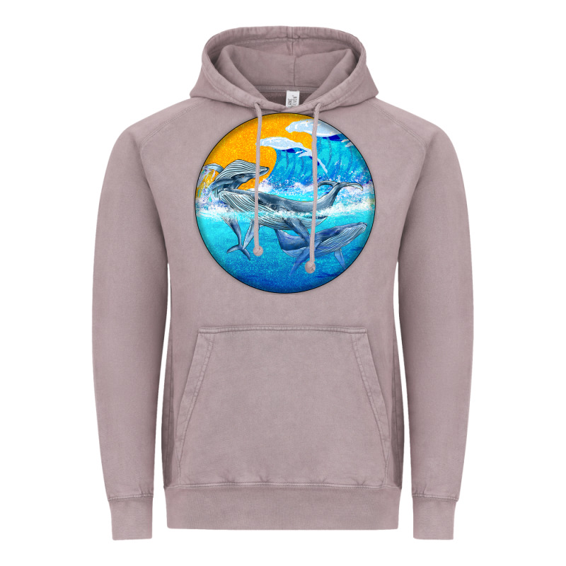 Humpback Whale Vintage Hoodie by BarkalooDesign | Teevron