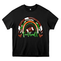 Black Football Rainbow Heavy Core Tee - RanaPortraitStore