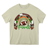 Mossy Football Rainbow Heavy Core Tee - RanaPortraitStore