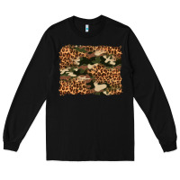 Black camouflage and leopard background Long Sleeve Tee - Artiststas