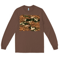 Chestnut camouflage and leopard background Long Sleeve Tee - Artiststas