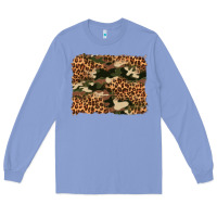 Colony Blue camouflage and leopard background Long Sleeve Tee - Artiststas