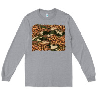 Heather Grey camouflage and leopard background Long Sleeve Tee - Artiststas
