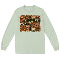 Matcha camouflage and leopard background Long Sleeve Tee - Artiststas