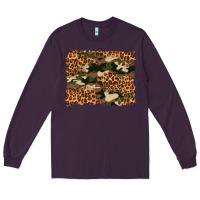 Plum camouflage and leopard background Long Sleeve Tee - Artiststas