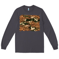 Smoke camouflage and leopard background Long Sleeve Tee - Artiststas