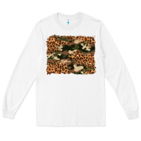 White camouflage and leopard background Long Sleeve Tee - Artiststas