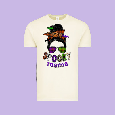 Spooky Mama Vintage Tee Designed By Sublimationcraftshop