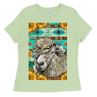 Matcha Western Lincoln Sheep Ladies Tee - LillyAllenDesigns