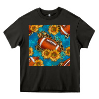 Asphalt american football with leopard Heavy Core Tee - BundleAndBundleShop