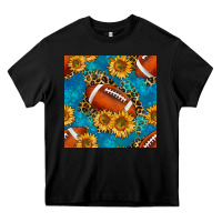 Black american football with leopard Heavy Core Tee - BundleAndBundleShop