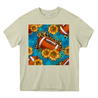 Mossy american football with leopard Heavy Core Tee - BundleAndBundleShop