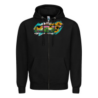Black Tennessee Map Sunflower Cactus Serape Zipper Hoodie - RanaPortraitStore