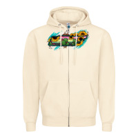 Sandshell Tennessee Map Sunflower Cactus Serape Zipper Hoodie - RanaPortraitStore