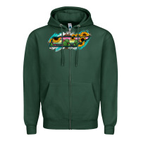 Sports Green Tennessee Map Sunflower Cactus Serape Zipper Hoodie - RanaPortraitStore