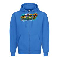 True Royal Tennessee Map Sunflower Cactus Serape Zipper Hoodie - RanaPortraitStore