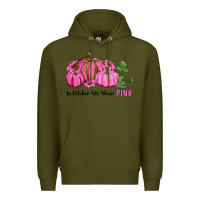 Army Green in october we wear pink pumpkin and sunflowers Premium Hoodie - RanaPortraitStore