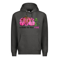 Charcoal Heather in october we wear pink pumpkin and sunflowers Premium Hoodie - RanaPortraitStore