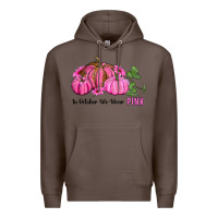 Coffee in october we wear pink pumpkin and sunflowers Premium Hoodie - RanaPortraitStore