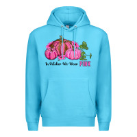 Ocean Blue in october we wear pink pumpkin and sunflowers Premium Hoodie - RanaPortraitStore