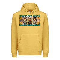 Antique Gold western gnome license plate Premium Hoodie - BarkalooDesign