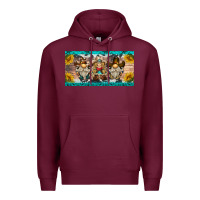 Burgundy western gnome license plate Premium Hoodie - BarkalooDesign