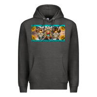 Charcoal Heather western gnome license plate Premium Hoodie - BarkalooDesign
