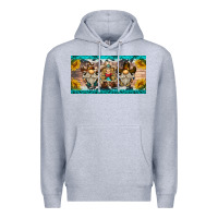 Heather Grey western gnome license plate Premium Hoodie - BarkalooDesign
