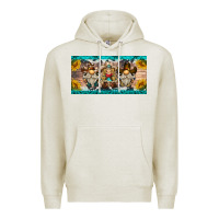 Oatmeal Heather western gnome license plate Premium Hoodie - BarkalooDesign