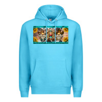 Ocean Blue western gnome license plate Premium Hoodie - BarkalooDesign