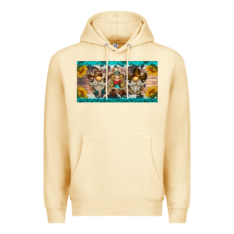 Western Gnome License Plate Premium Hoodie by BarkalooDesign | Teevron