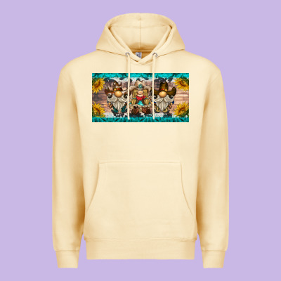 Western Gnome License Plate Premium Hoodie Designed By Barkaloodesign