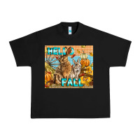 Black Hello Fall Rabbit Urban Heavy Tee - LillyAllenDesigns