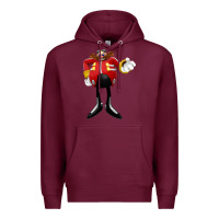 Burgundy doctor eggman Premium Hoodie - DesigneFamous