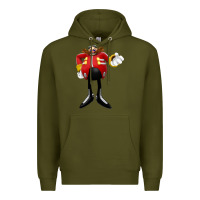 Army Green doctor eggman Premium Hoodie - DesigneFamous