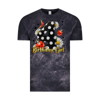 Cloud Black ladybug birthday girl age 4 Vintage Tee - LillyAllenDesigns