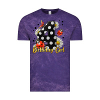 Cloud Purple ladybug birthday girl age 4 Vintage Tee - LillyAllenDesigns