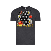 Vintage Black ladybug birthday girl age 4 Vintage Tee - LillyAllenDesigns