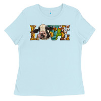 Baby Blue Western Love Holstein Cow Ladies Tee - LillyAllenDesigns