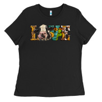 Black Western Love Holstein Cow Ladies Tee - LillyAllenDesigns