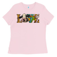 Bubblegum Pink Western Love Holstein Cow Ladies Tee - LillyAllenDesigns