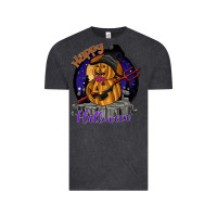 Vintage Black Happy Halloween Vintage Tee - SublimationCraftShop