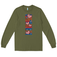 Army Green usa flag and cross penwraps Long Sleeve Tee - Artiststas